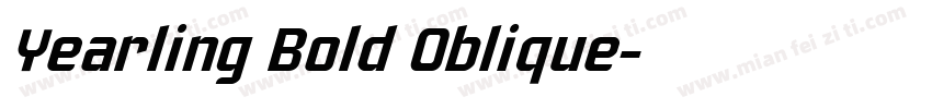 Yearling Bold Oblique字体转换